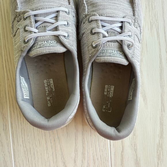 Skechers Go Walk Lite Isla Boat Shoe Women’s Size 6 Gray Jersey Knit - Picture 4 of 8